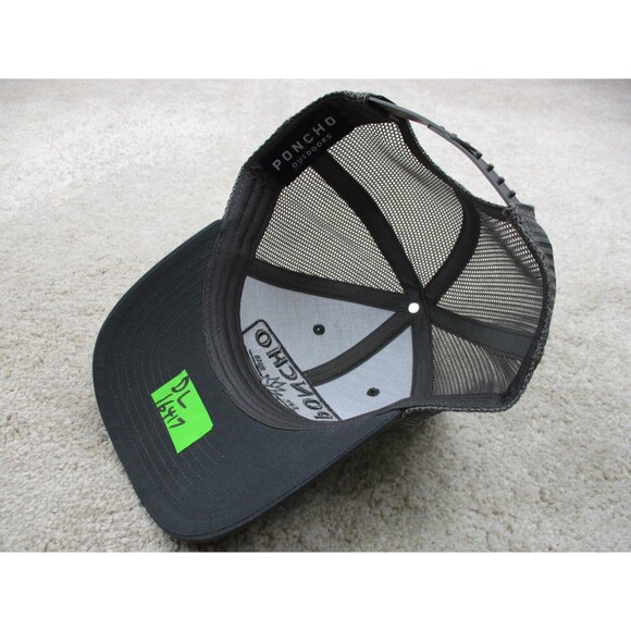 Poncho Hat Cap Snap Back Gray Trucker Adjustable Outdoors Casual Mens - Picture 7 of 9